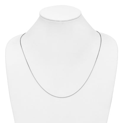 1.10mm Box Chain - White Gold