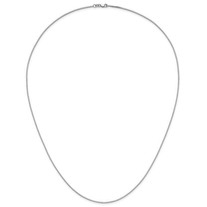 1.10mm Box Chain - White Gold