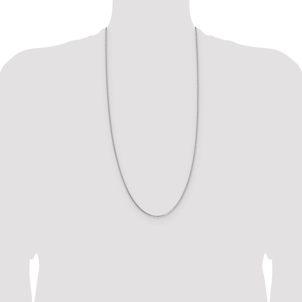 1.10mm Box Chain - White Gold