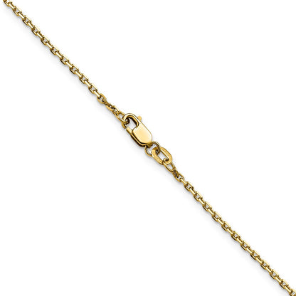 1.5mm D/C Square Cable Chain - Yellow Gold
