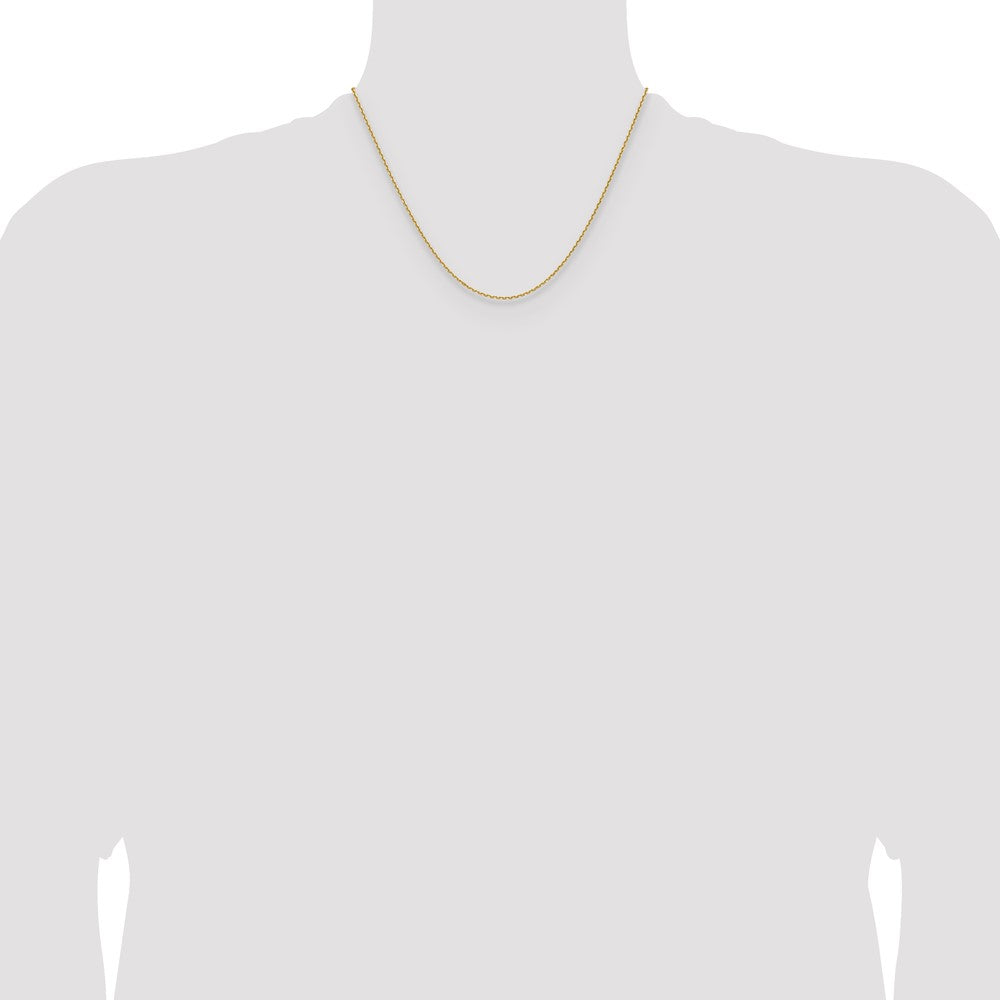 1.5mm D/C Square Cable Chain - Yellow Gold