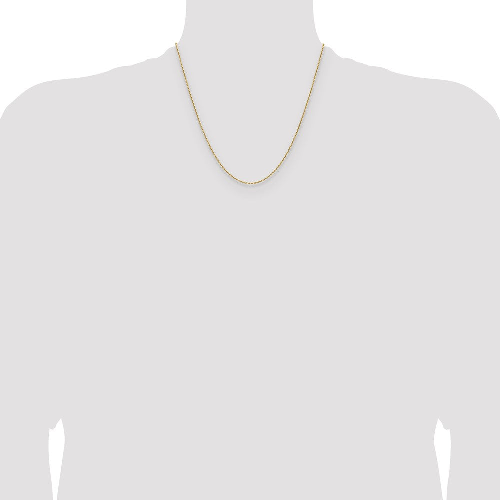 1.5mm D/C Square Cable Chain - Yellow Gold