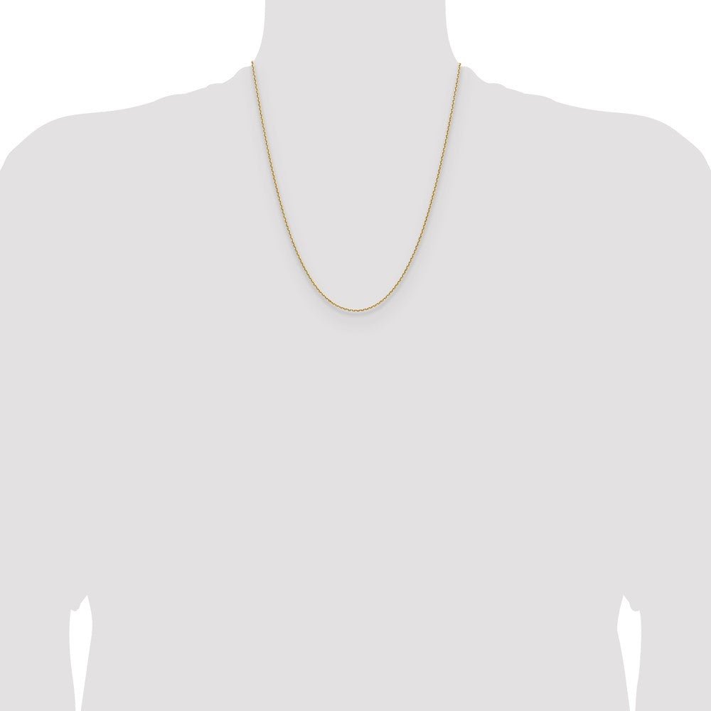 1.5mm D/C Square Cable Chain - Yellow Gold