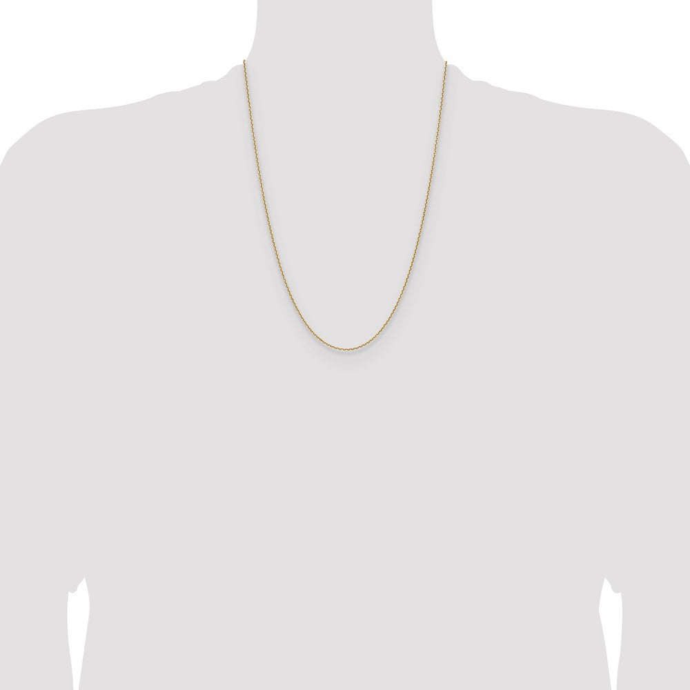 1.5mm D/C Square Cable Chain - Yellow Gold