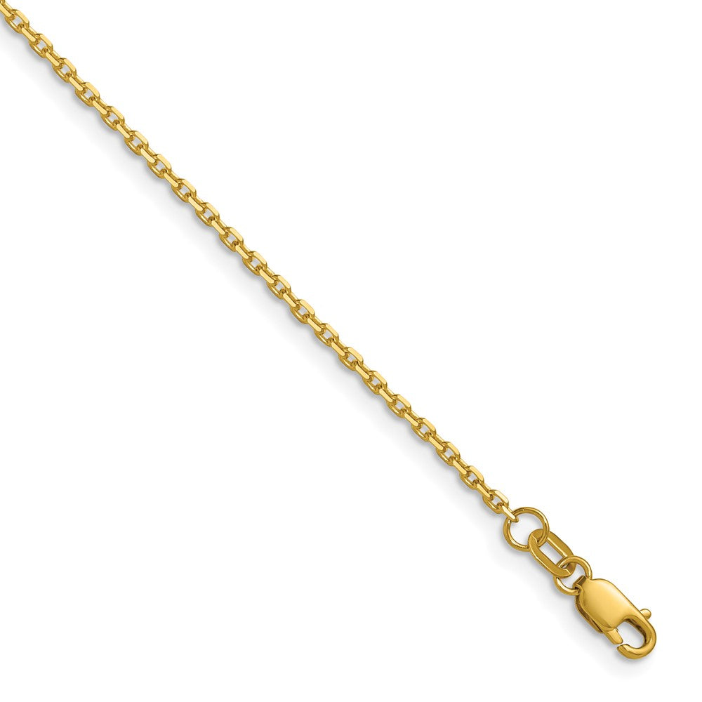 1.5mm D/C Square Cable Chain - Yellow Gold