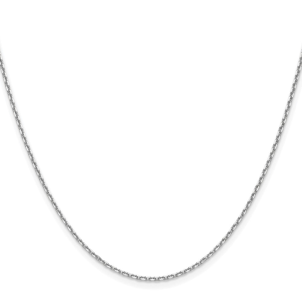 1.5mm D/C Square Cable Chain - White Gold