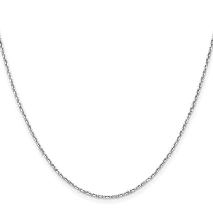 1.5mm D/C Square Cable Chain - White Gold