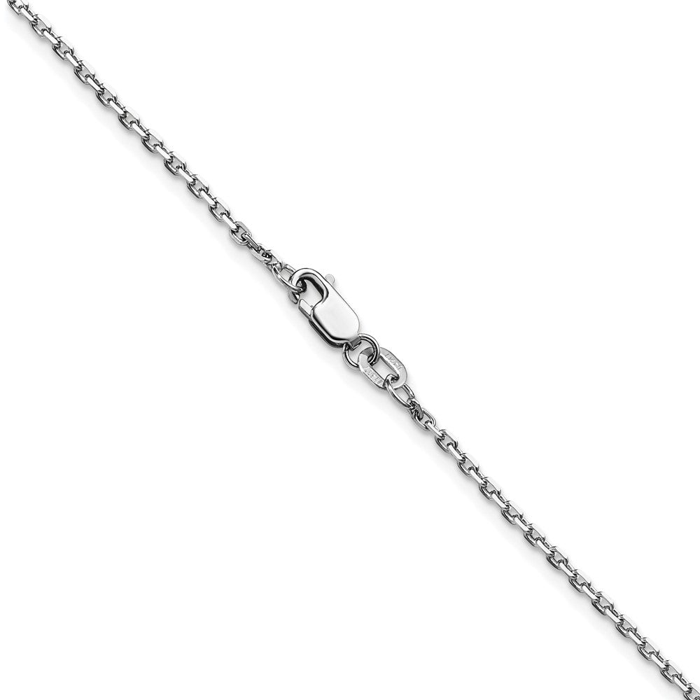 1.5mm D/C Square Cable Chain - White Gold