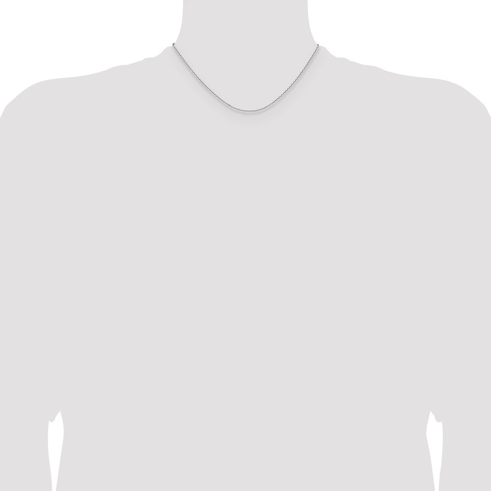 1.5mm D/C Square Cable Chain - White Gold