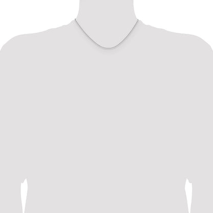 1.5mm D/C Square Cable Chain - White Gold