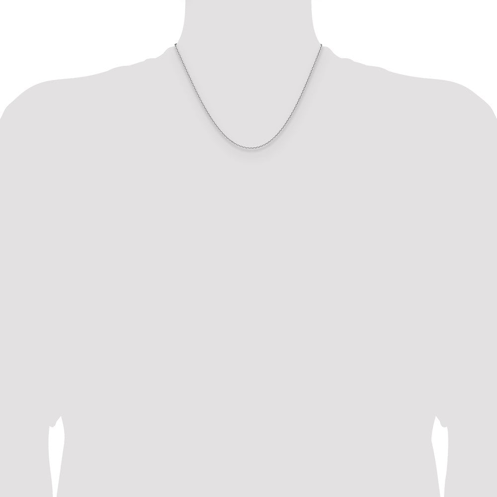 1.5mm D/C Square Cable Chain - White Gold