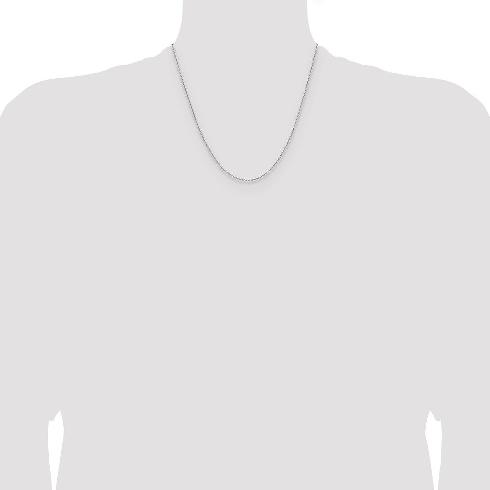 1.5mm D/C Square Cable Chain - White Gold