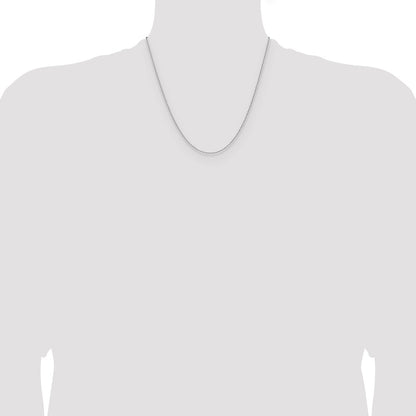 1.5mm D/C Square Cable Chain - White Gold