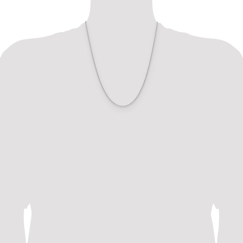 1.5mm D/C Square Cable Chain - White Gold