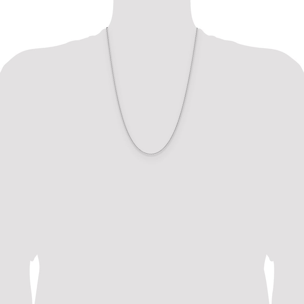 1.5mm D/C Square Cable Chain - White Gold