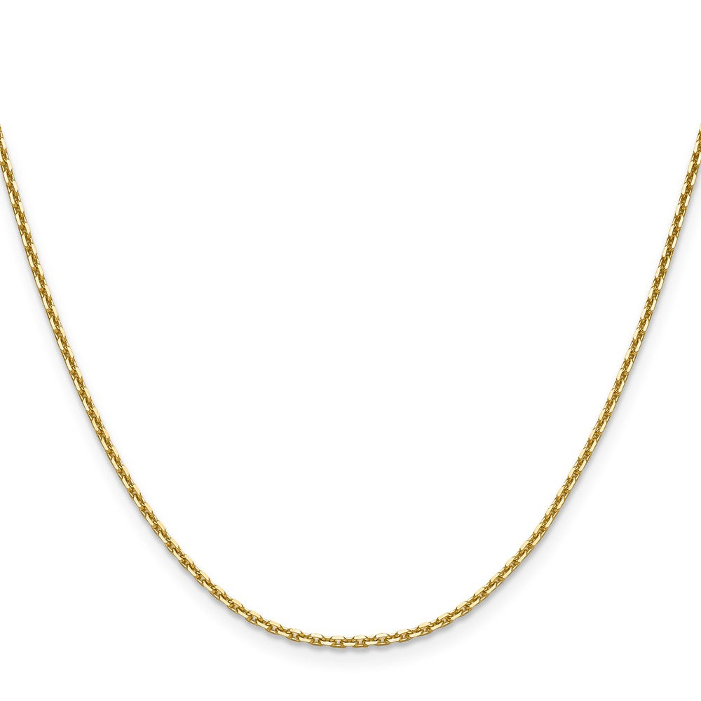 1.65mm D/C Square Cable Chain - Yellow Gold