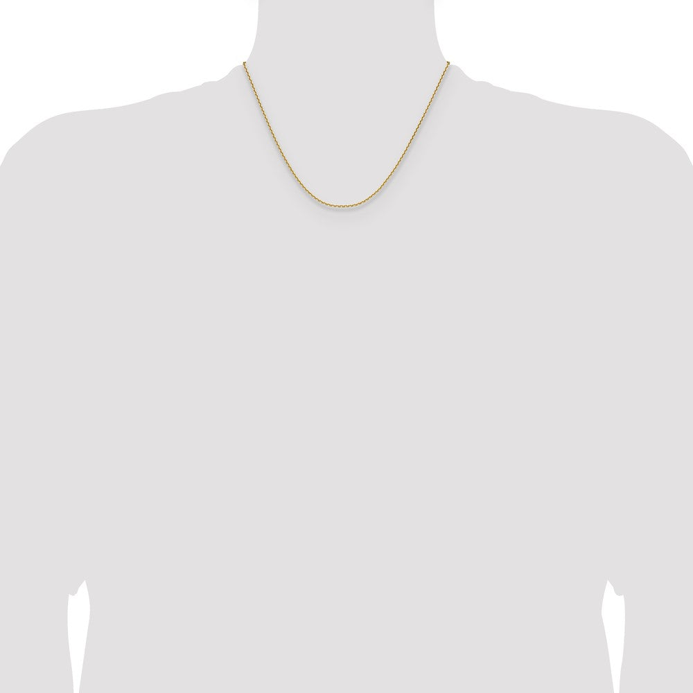 1.65mm D/C Square Cable Chain - Yellow Gold