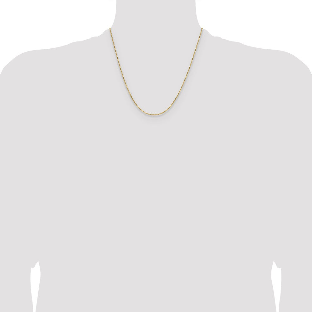 1.65mm D/C Square Cable Chain - Yellow Gold