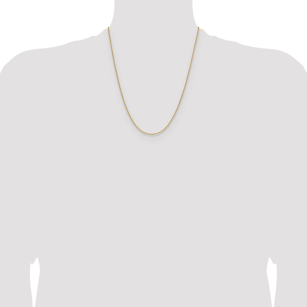 1.65mm D/C Square Cable Chain - Yellow Gold