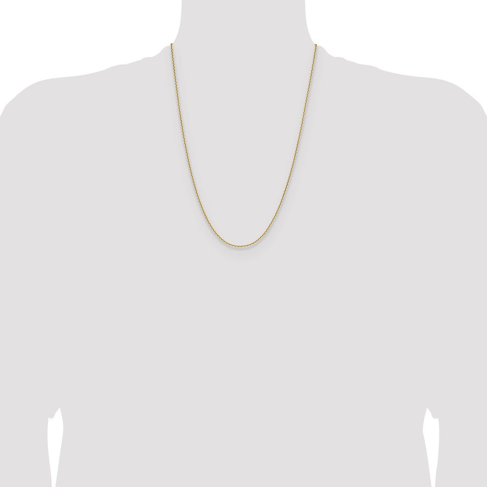 1.65mm D/C Square Cable Chain - Yellow Gold