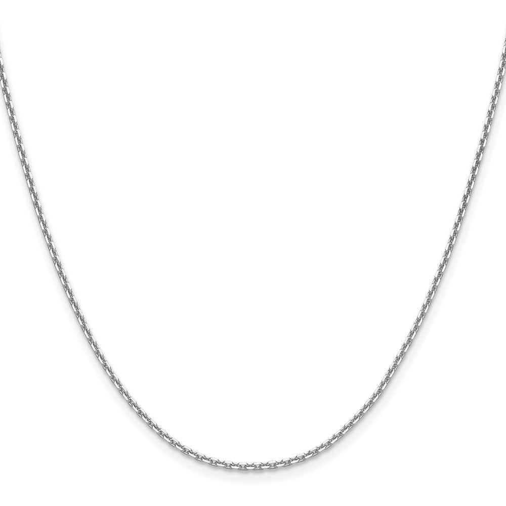 1.65mm D/C Square Cable Chain - White Gold