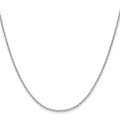 1.65mm D/C Square Cable Chain - White Gold