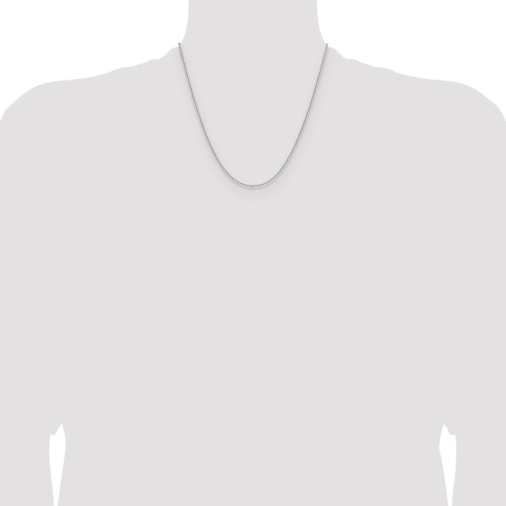 1.65mm D/C Square Cable Chain - White Gold