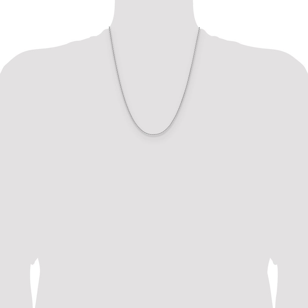 1.65mm D/C Square Cable Chain - White Gold