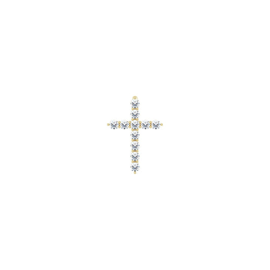 1/4 CTW Natural Diamond Cross Pendant