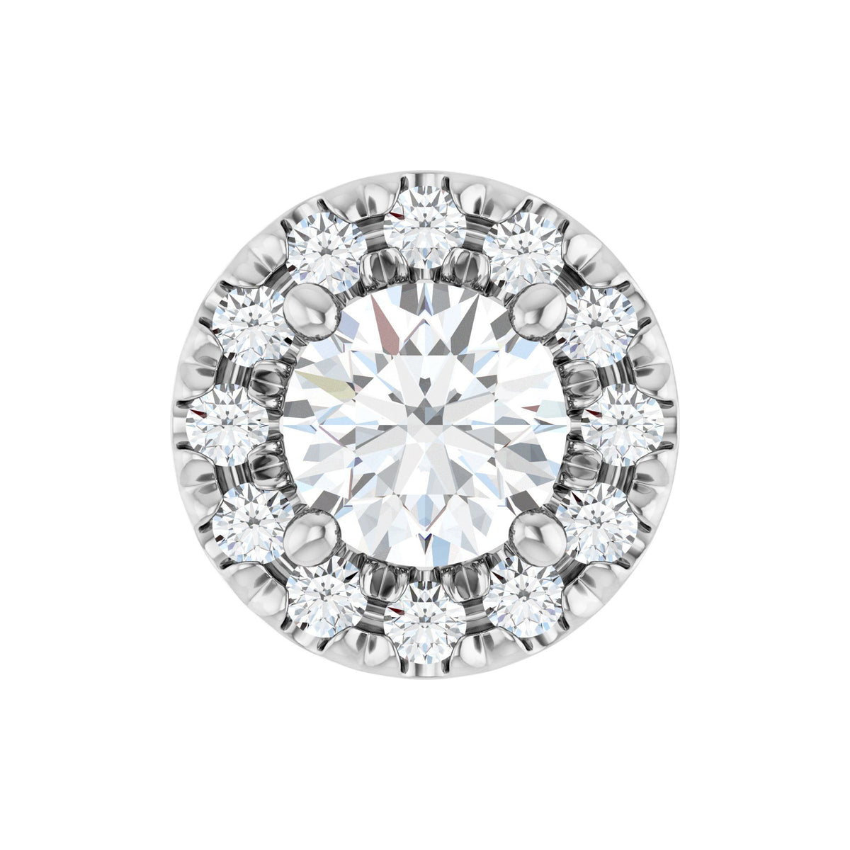 Natural Diamond Halo-Style Pendant