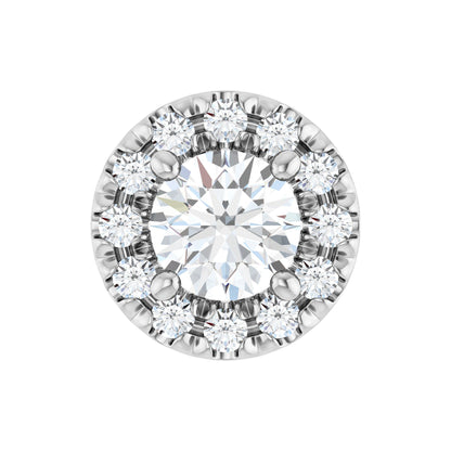 Natural Diamond Halo-Style Pendant
