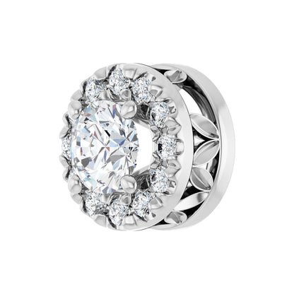Natural Diamond Halo-Style Pendant