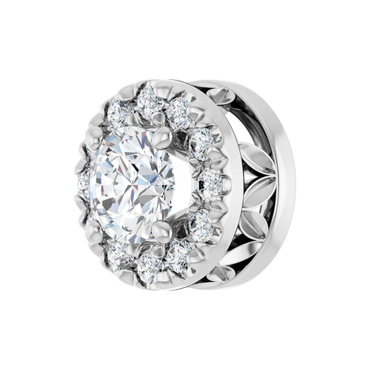 Natural Diamond Halo-Style Pendant
