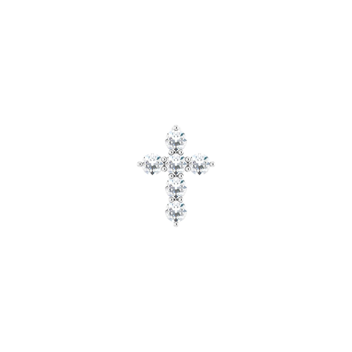 Natural Diamond Accented Cross Necklace or Pendant - Platinum