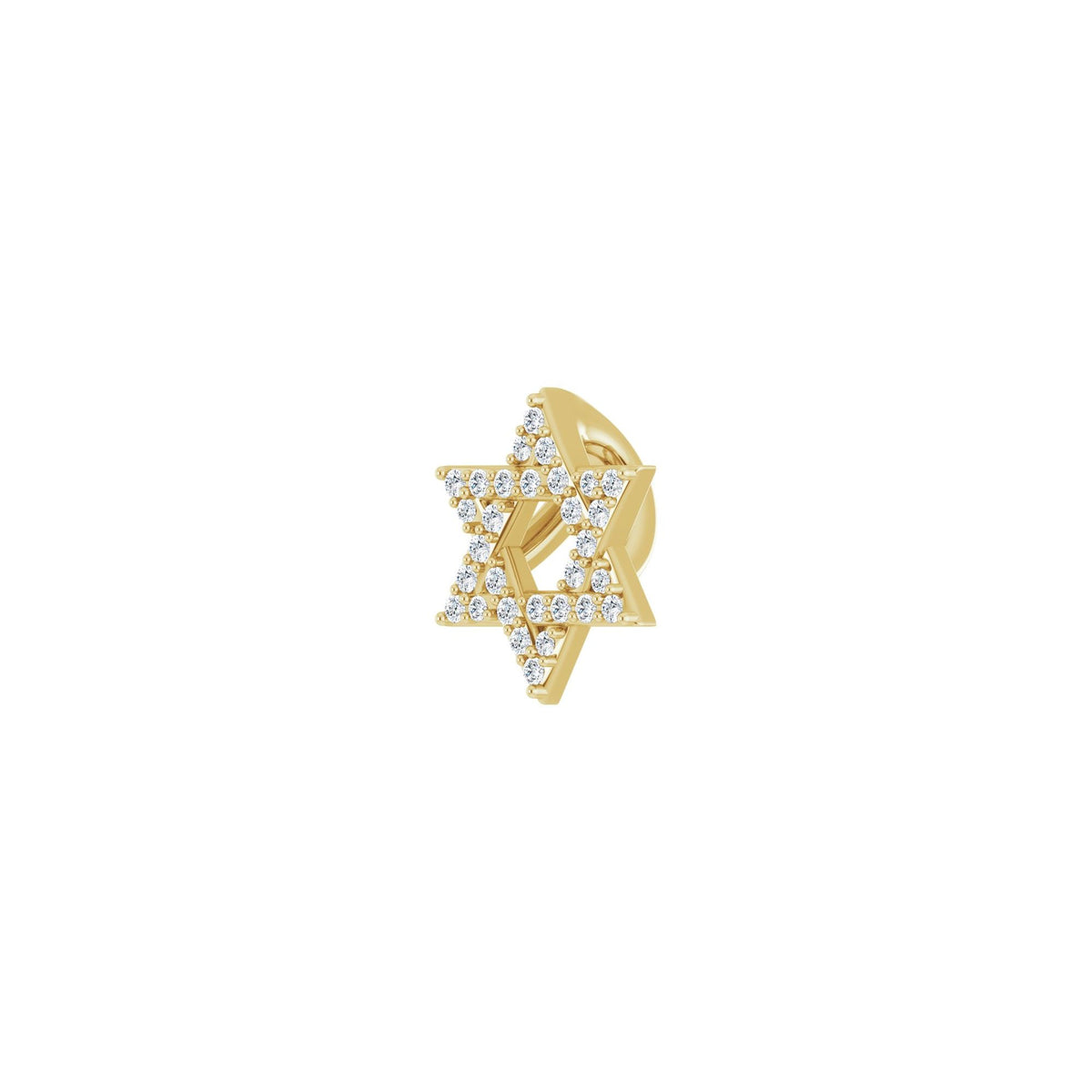 Natural Diamond Star of David Necklace or Pendant
