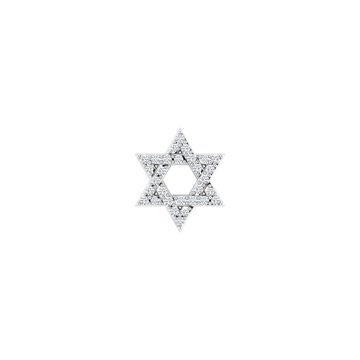 Natural Diamond Star of David Necklace or Pendant