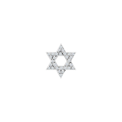 Natural Diamond Star of David Necklace or Pendant