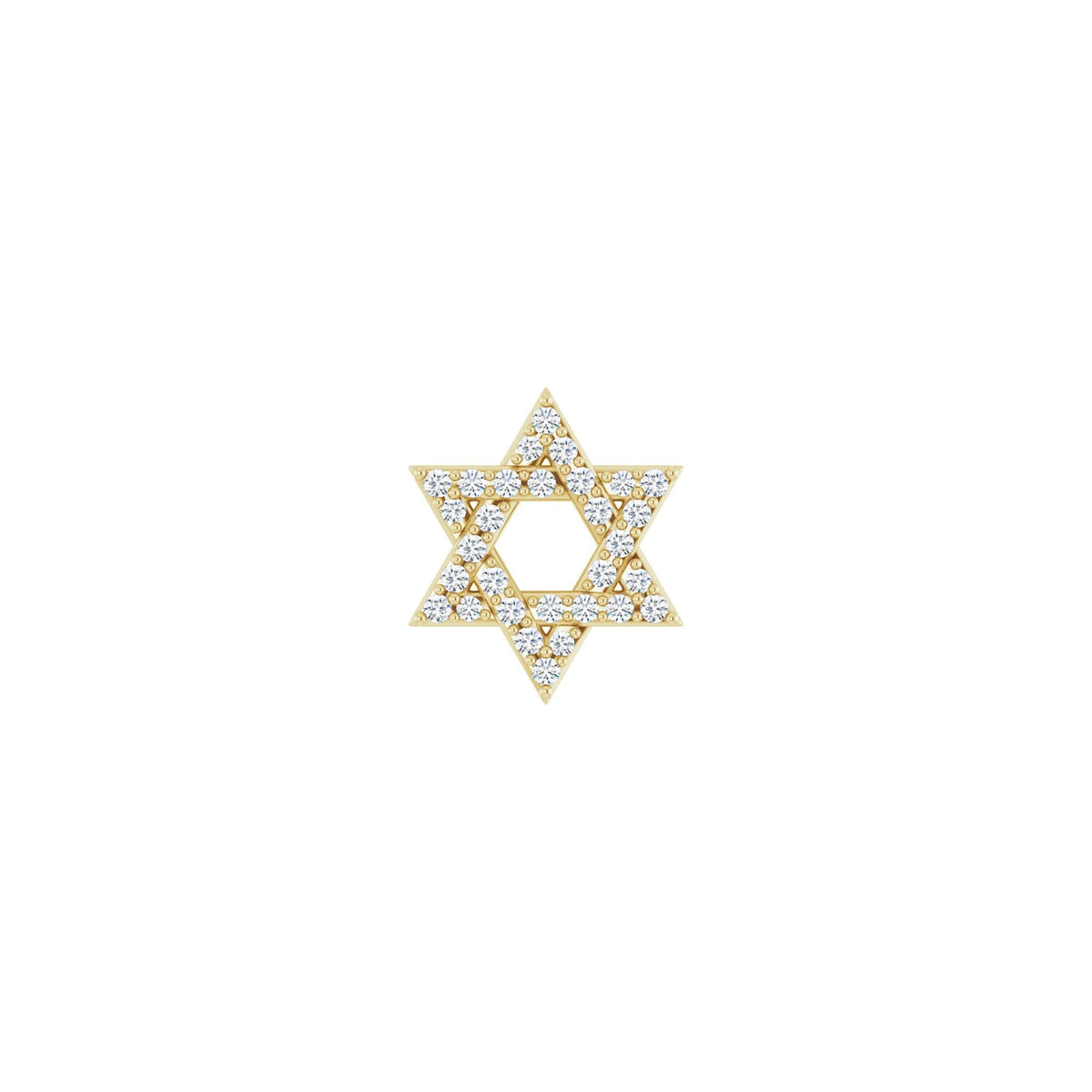 Natural Diamond Star of David Necklace or Pendant