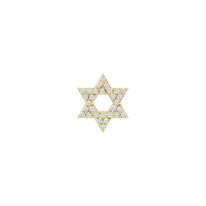 Natural Diamond Star of David Necklace or Pendant