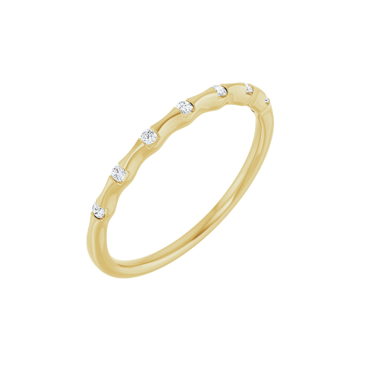 .06 CTW Natural Diamond Stackable Ring