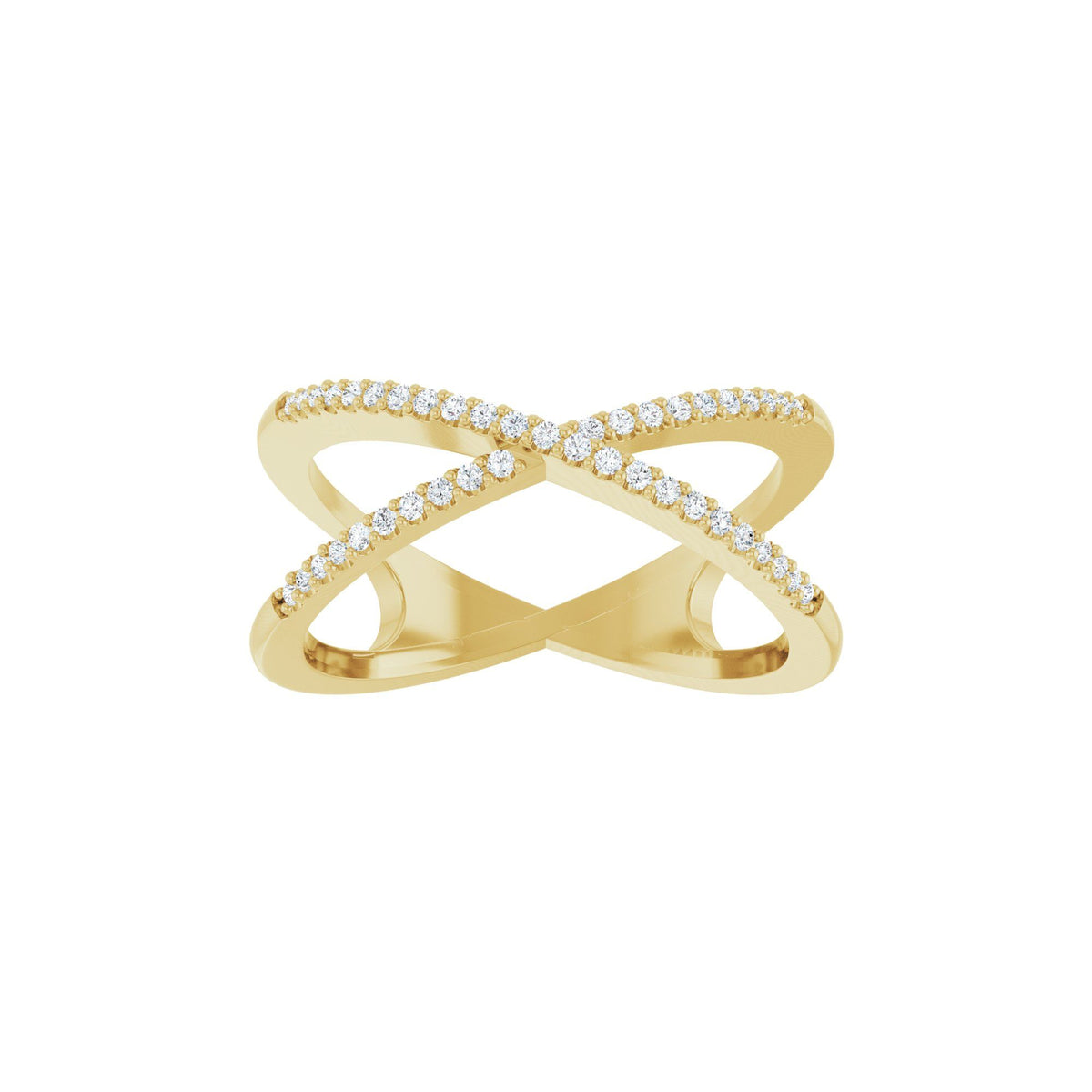1/6 CTW Natural Diamond Criss-Cross Ring