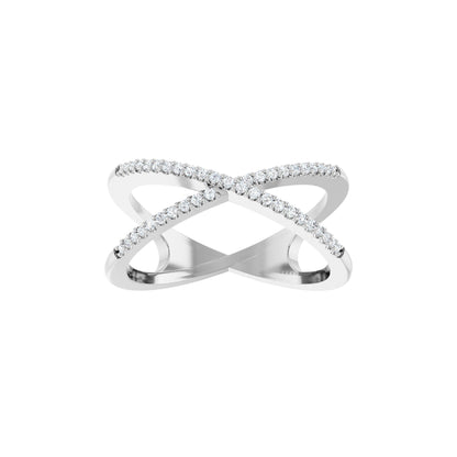 1/6 CTW Natural Diamond Criss-Cross Ring
