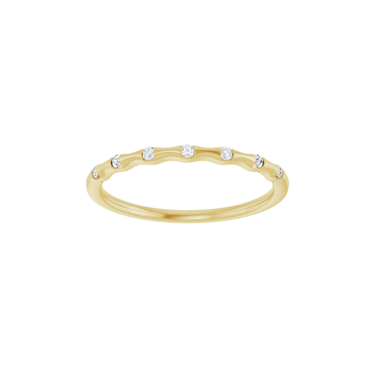 .06 CTW Natural Diamond Stackable Ring