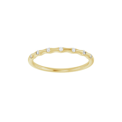 .06 CTW Natural Diamond Stackable Ring