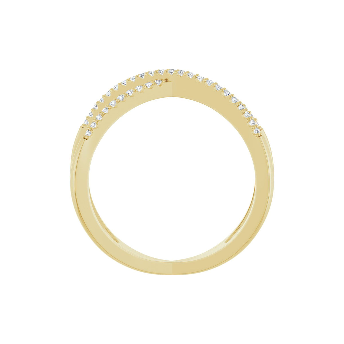 1/6 CTW Natural Diamond Criss-Cross Ring