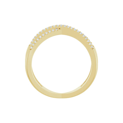 1/6 CTW Natural Diamond Criss-Cross Ring