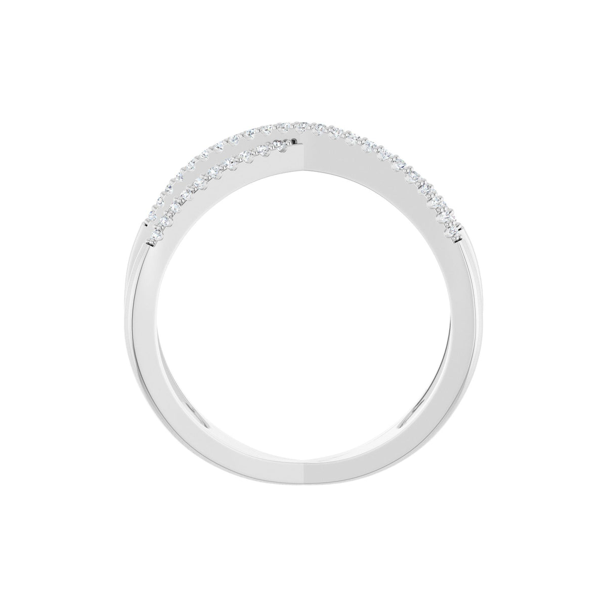 1/6 CTW Natural Diamond Criss-Cross Ring