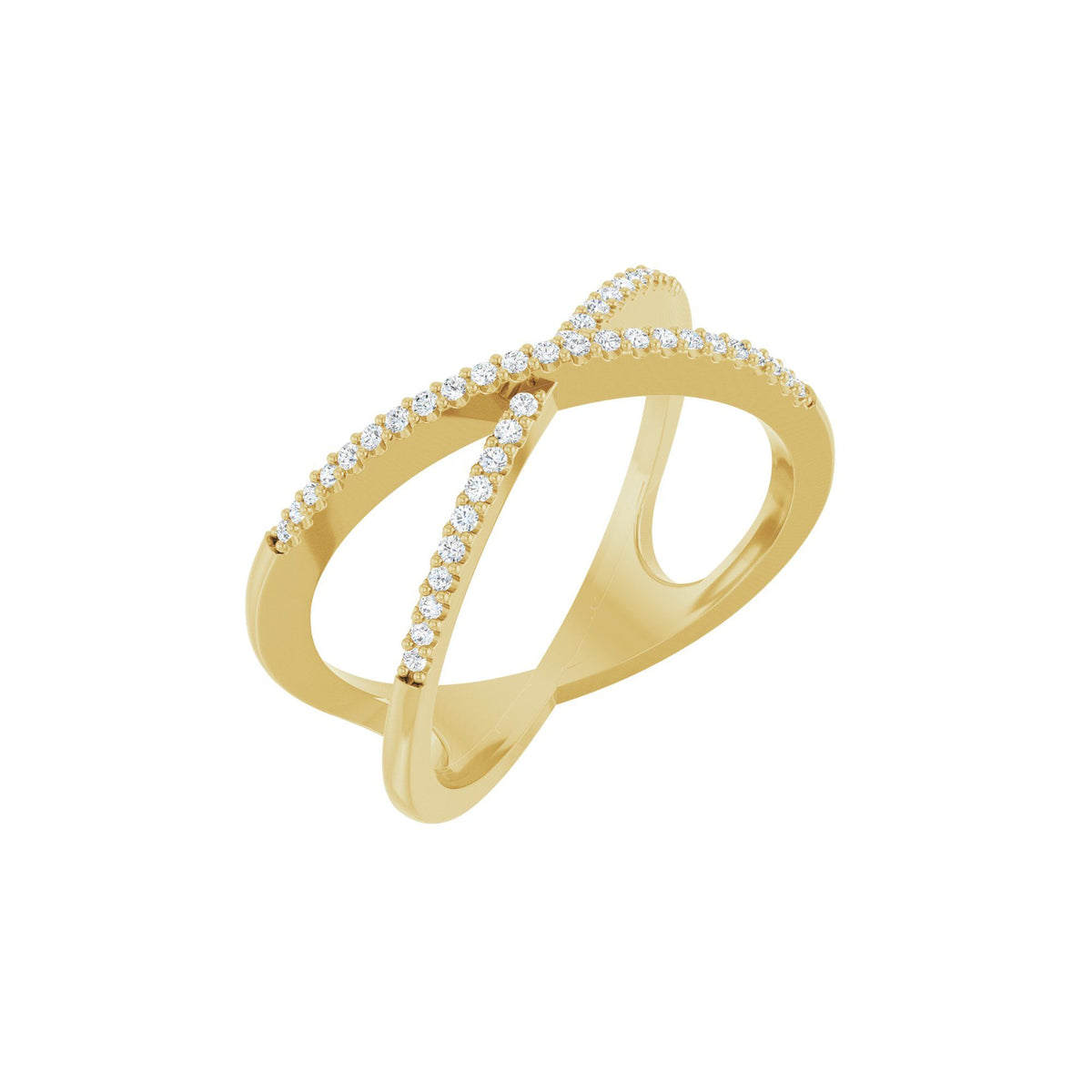 1/6 CTW Natural Diamond Criss-Cross Ring