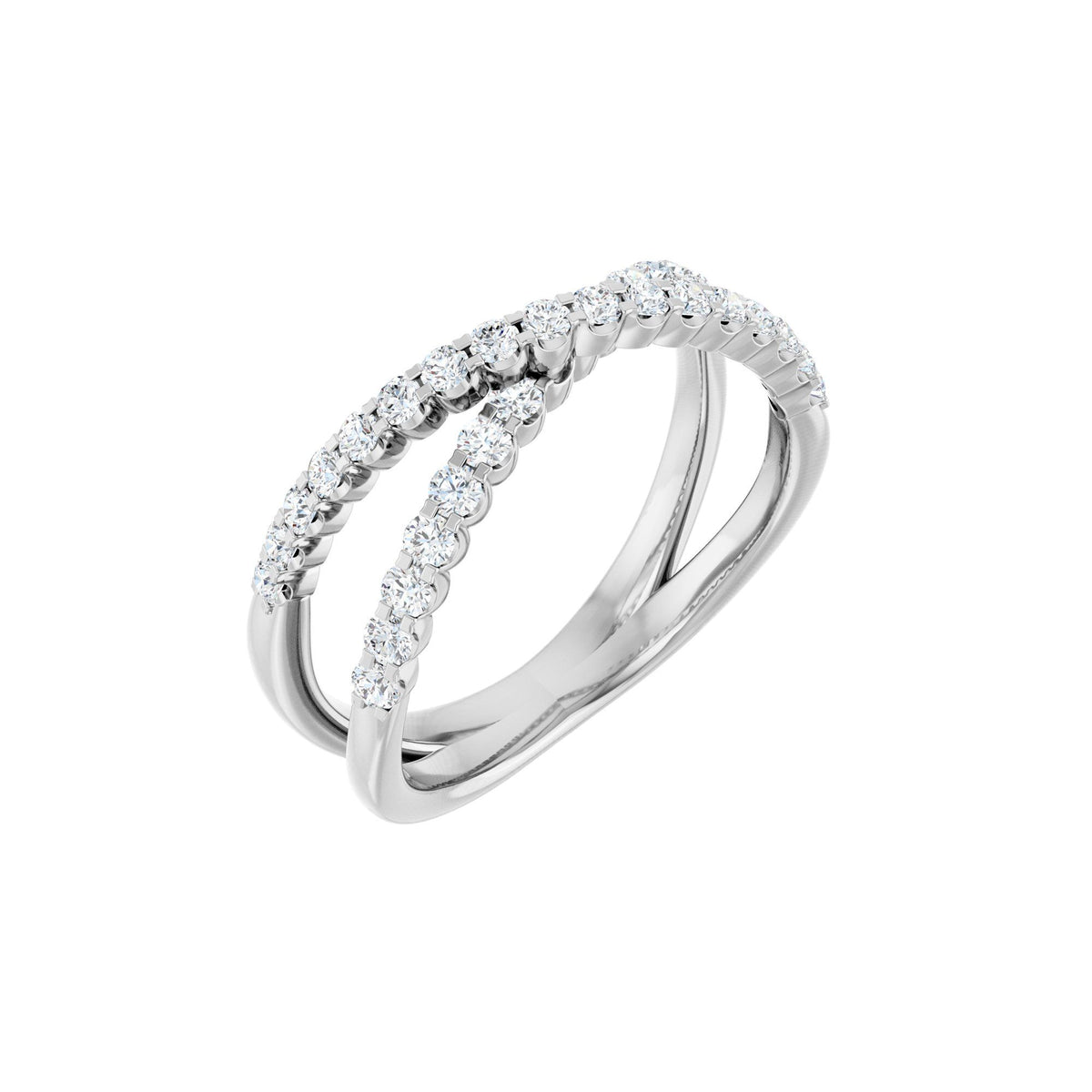 1/2 CTW Natural Diamond Criss-Cross Ring