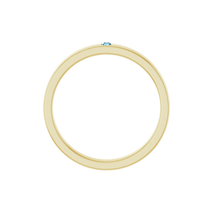 Natural Aquamarine Family Stackable Ring